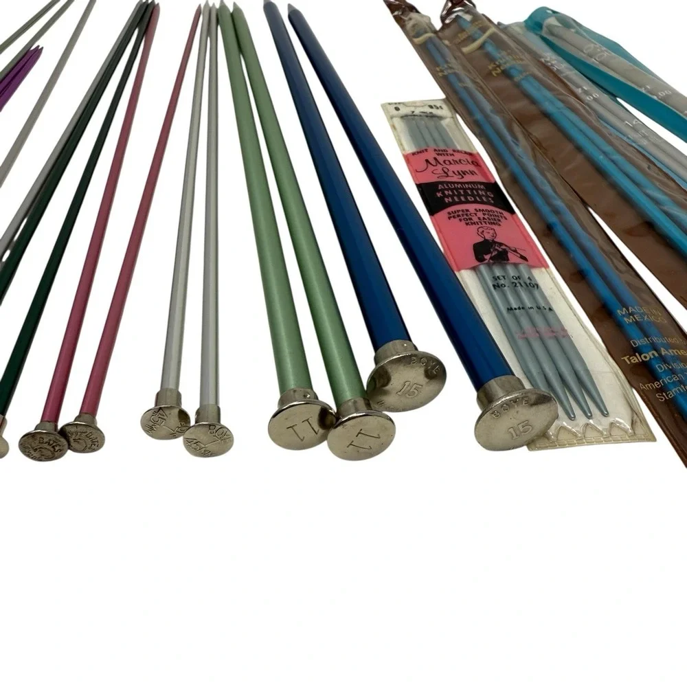 Lot of 28 Knitting Needles‎ Boye Talon Susan Bates Assorted Lot Various Sizes